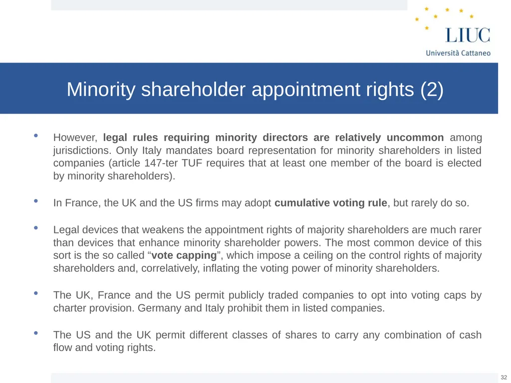 The Basic Governance Structure: the Interests of - slide 32 of 39