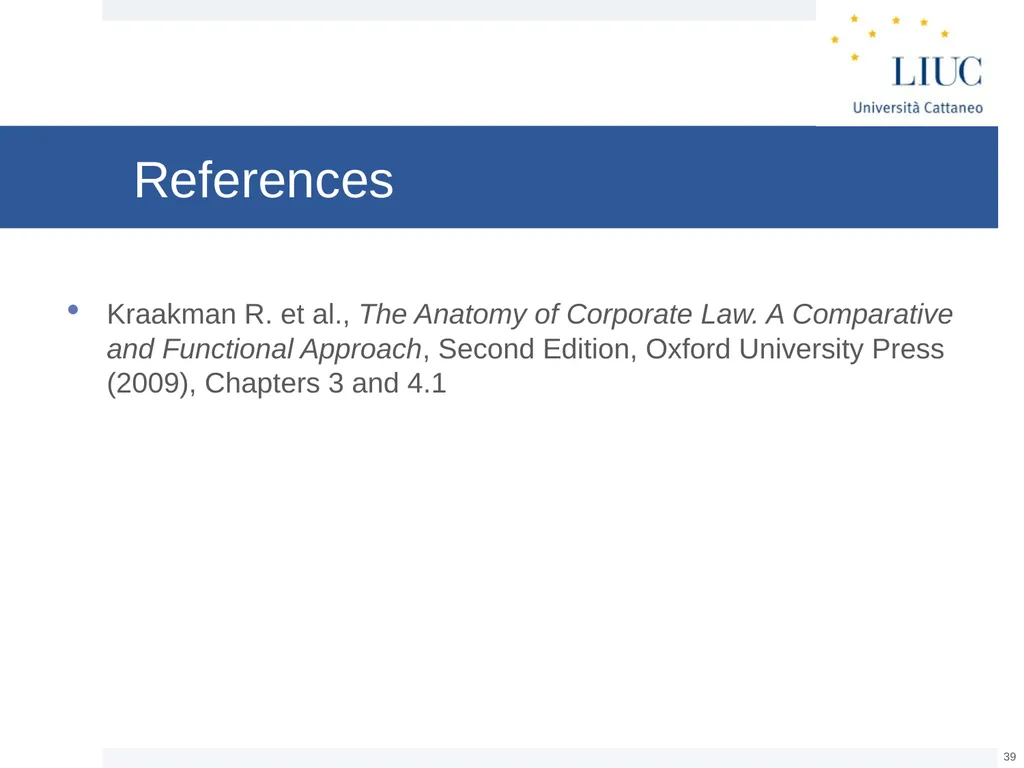 The Basic Governance Structure: the Interests of - slide 39 of 39
