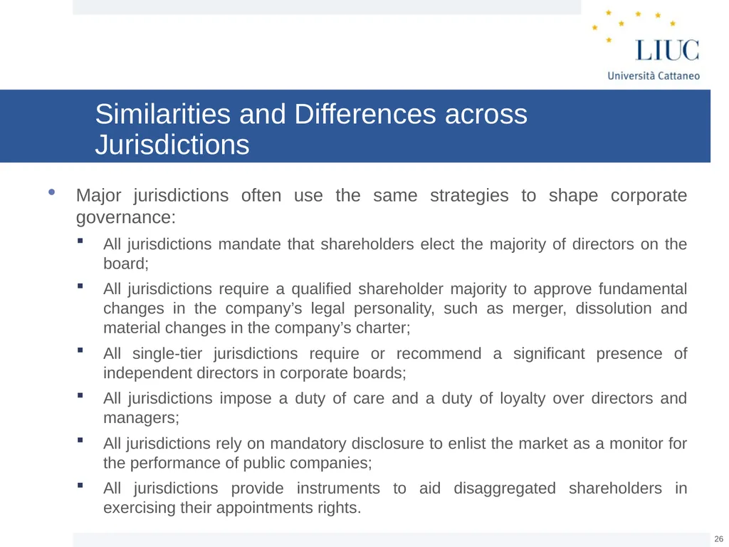 The Basic Governance Structure: the Interests of - slide 26 of 39