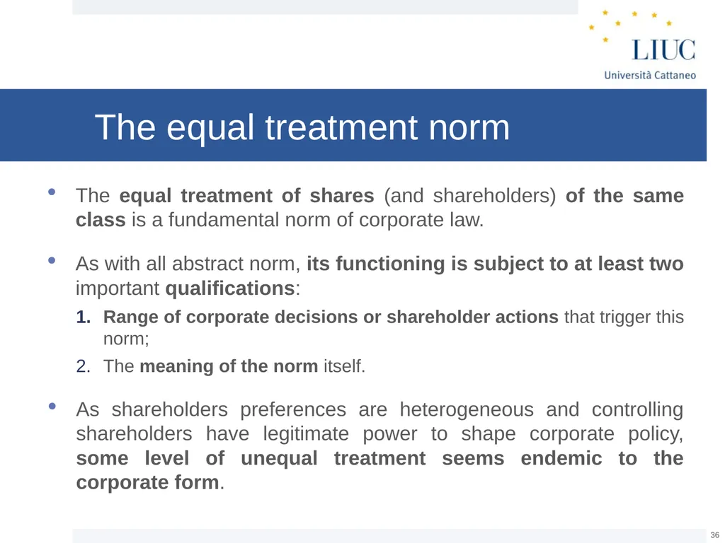 The Basic Governance Structure: the Interests of - slide 36 of 39