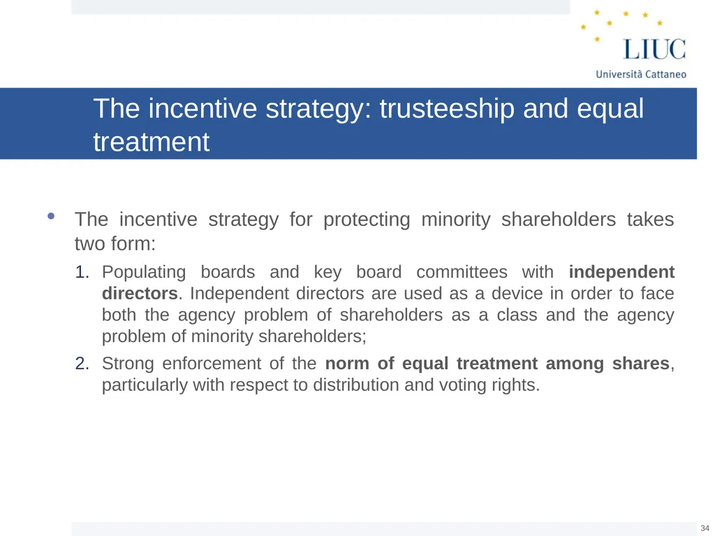 The Basic Governance Structure: the Interests of - slide 34 of 39