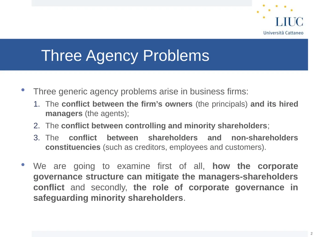 The Basic Governance Structure: the Interests of - slide 2 of 39