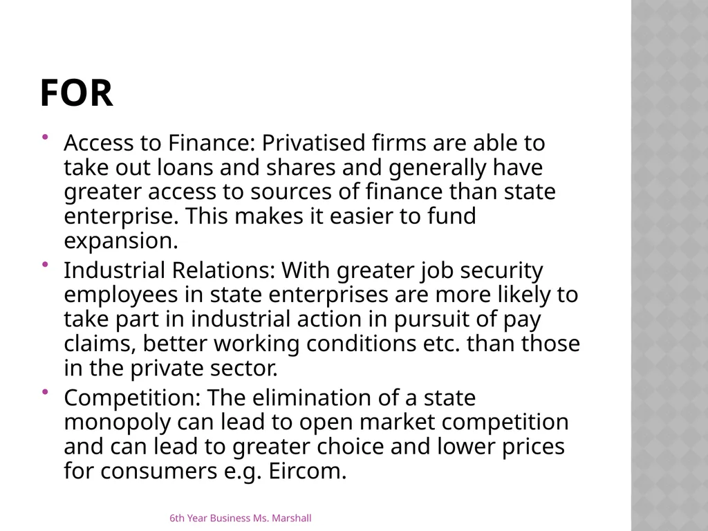 Business Organisations Unit 6 Chapter 19 Unit 6 - slide 43 of 49