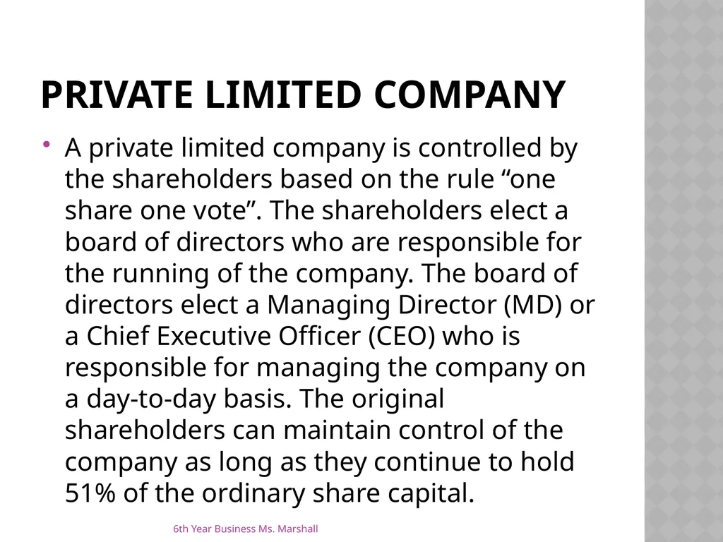 Business Organisations Unit 6 Chapter 19 Unit 6 - slide 12 of 49