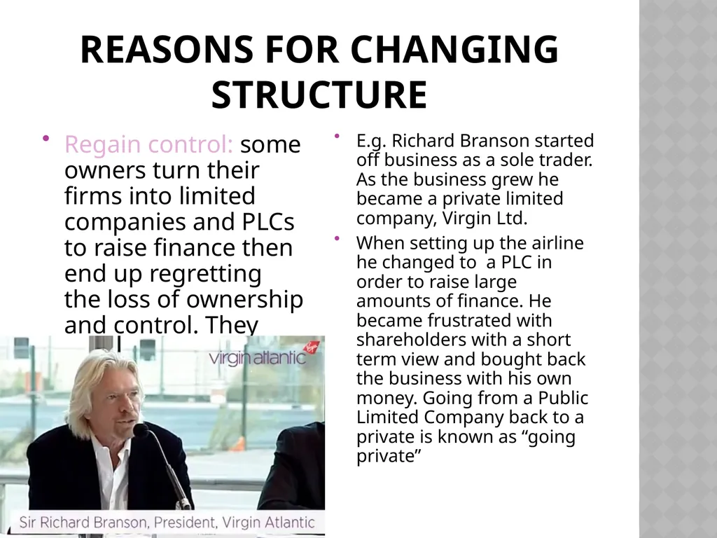 Business Organisations Unit 6 Chapter 19 Unit 6 - slide 36 of 49