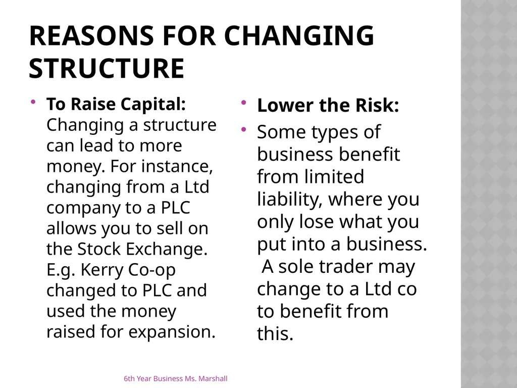 Business Organisations Unit 6 Chapter 19 Unit 6 - slide 37 of 49