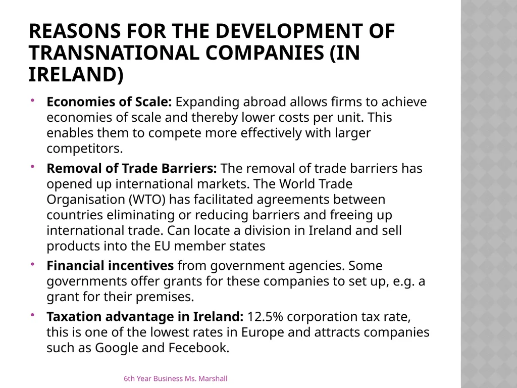 Business Organisations Unit 6 Chapter 19 Unit 6 - slide 27 of 49