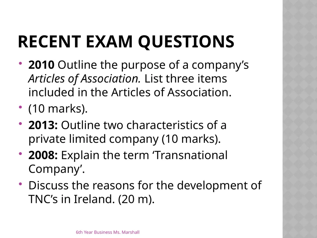 Business Organisations Unit 6 Chapter 19 Unit 6 - slide 31 of 49