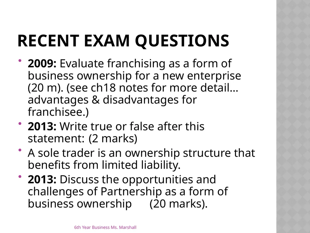Business Organisations Unit 6 Chapter 19 Unit 6 - slide 30 of 49