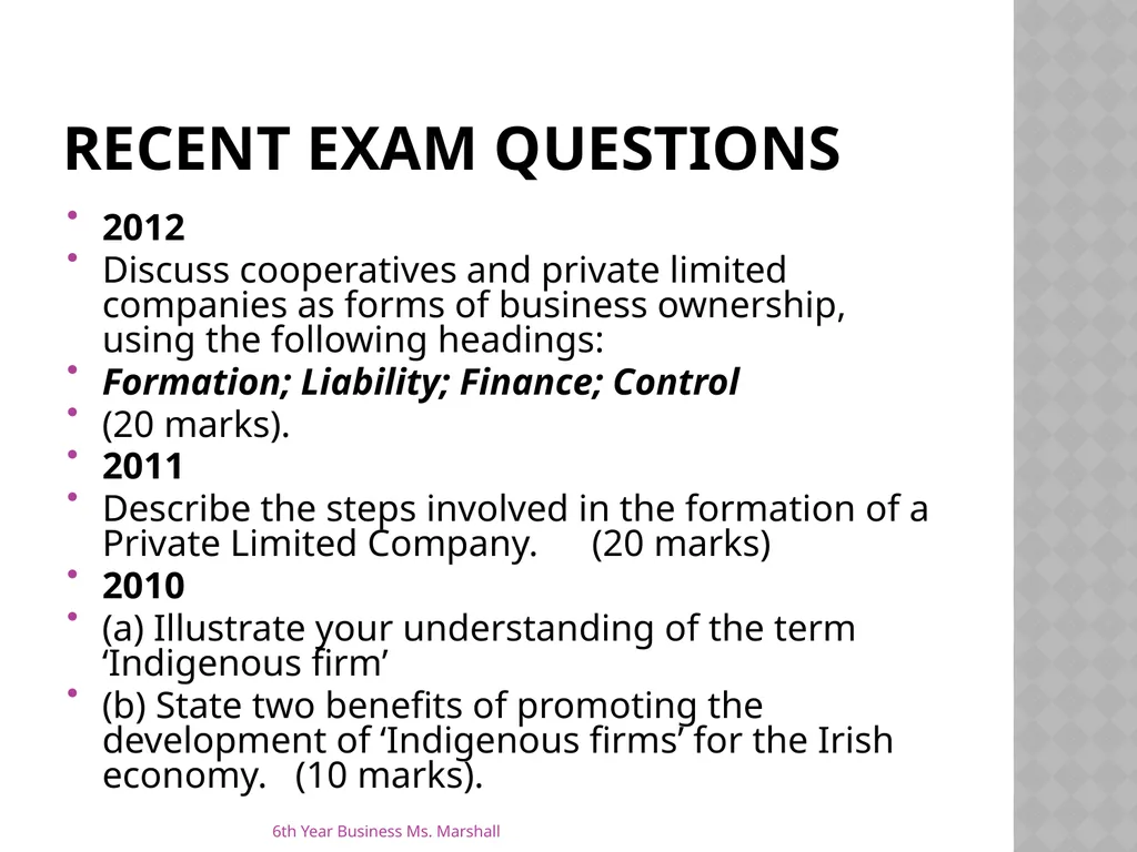 Business Organisations Unit 6 Chapter 19 Unit 6 - slide 32 of 49