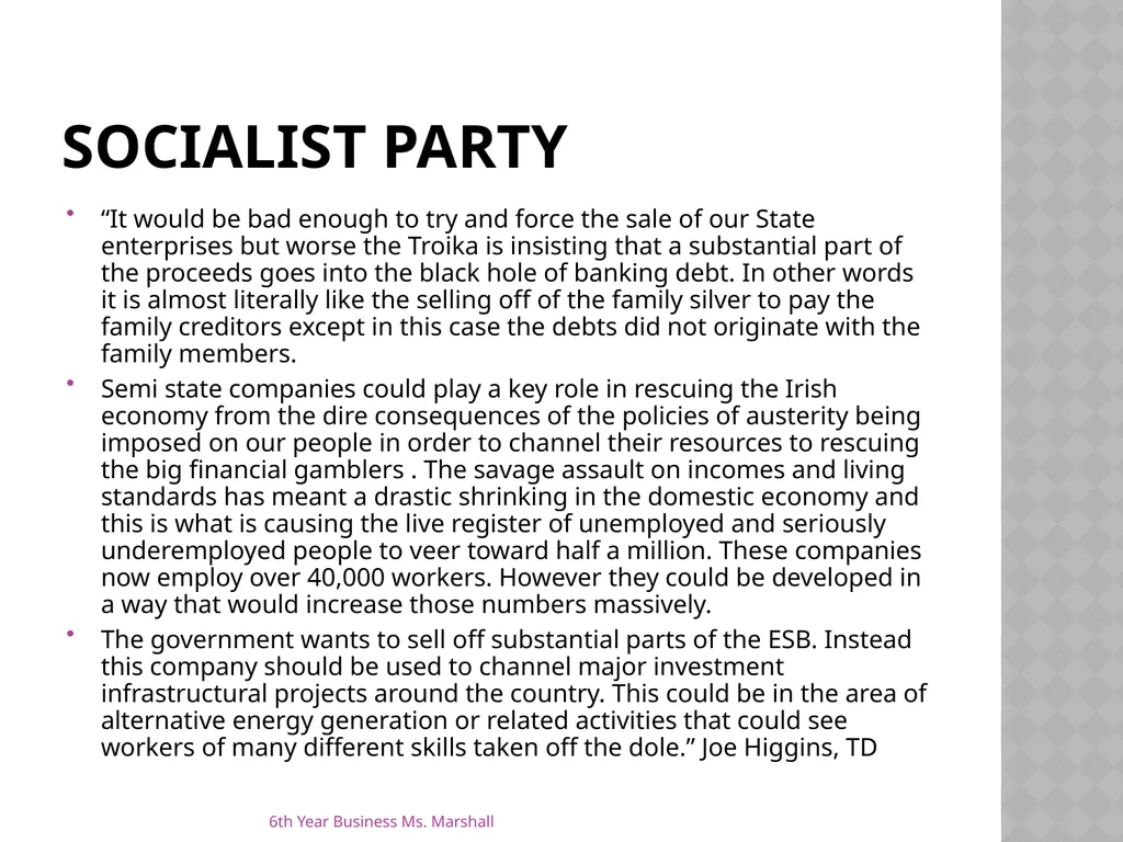Business Organisations Unit 6 Chapter 19 Unit 6 - slide 46 of 49