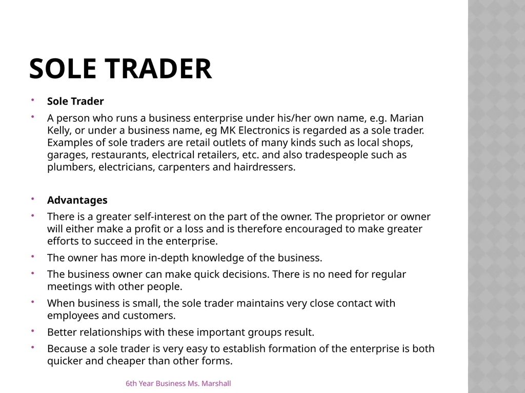 Business Organisations Unit 6 Chapter 19 Unit 6 - slide 6 of 49