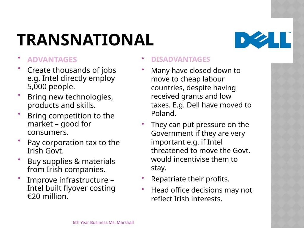 Business Organisations Unit 6 Chapter 19 Unit 6 - slide 29 of 49