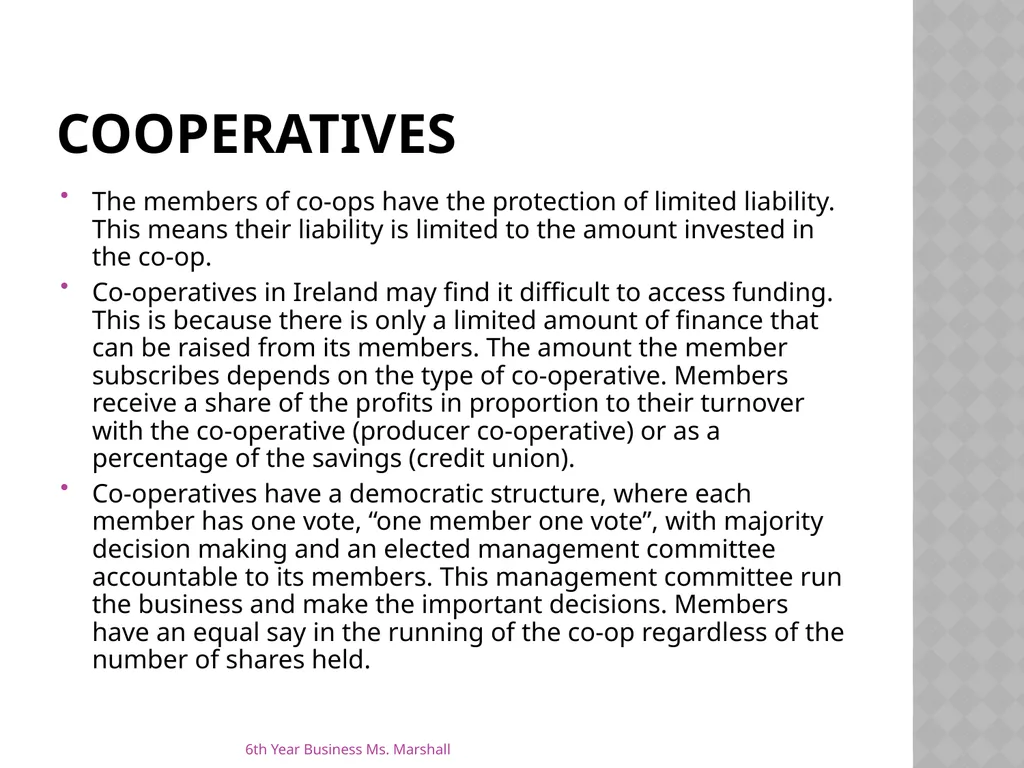 Business Organisations Unit 6 Chapter 19 Unit 6 - slide 14 of 49