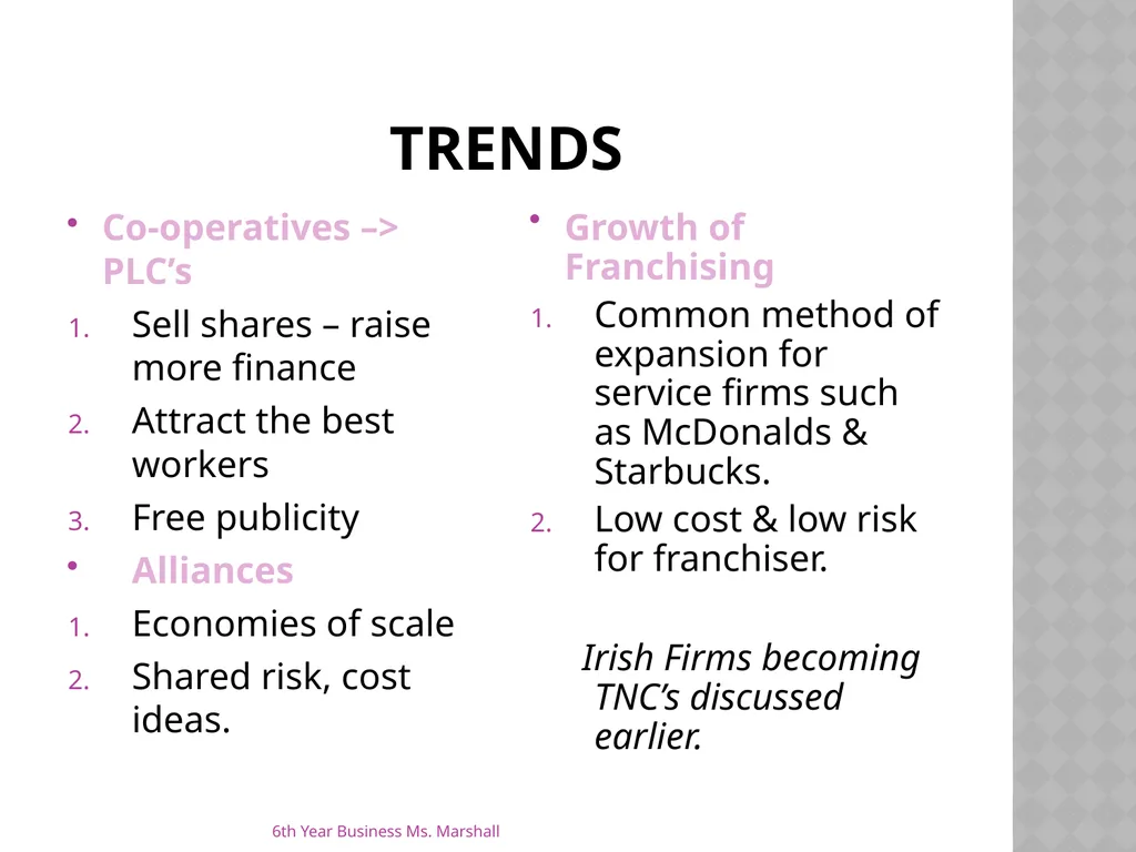 Business Organisations Unit 6 Chapter 19 Unit 6 - slide 40 of 49