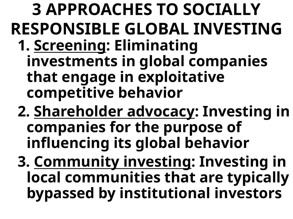 CHAPTER 5 GLOBAL BUSINESS ETHICS Global Business - slide 62 of 107