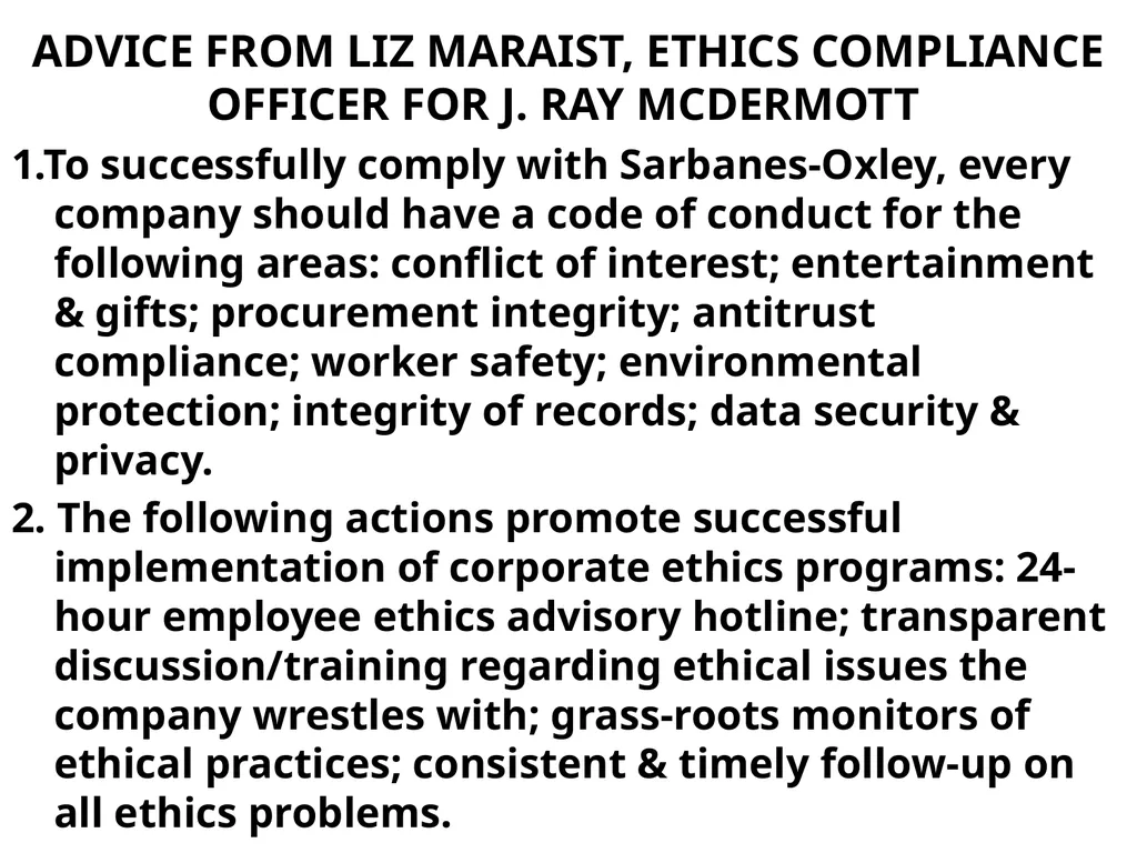 CHAPTER 5 GLOBAL BUSINESS ETHICS Global Business - slide 54 of 107