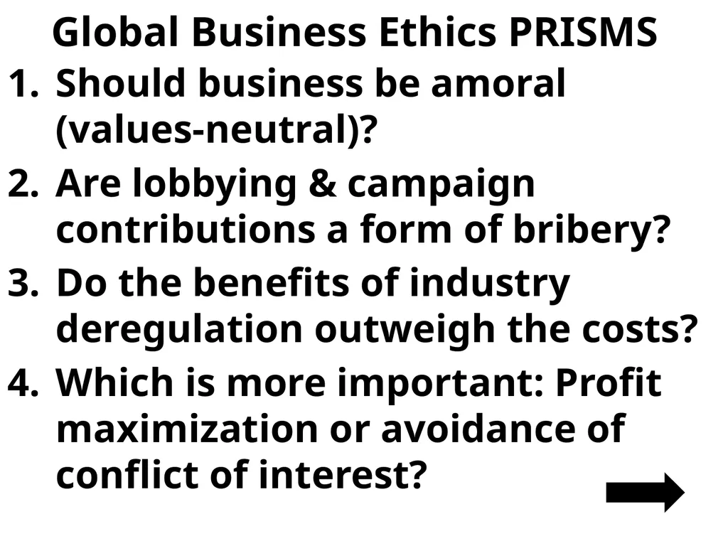 CHAPTER 5 GLOBAL BUSINESS ETHICS Global Business - slide 2 of 107