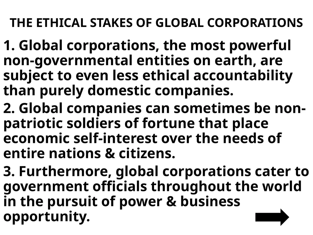 CHAPTER 5 GLOBAL BUSINESS ETHICS Global Business - slide 11 of 107