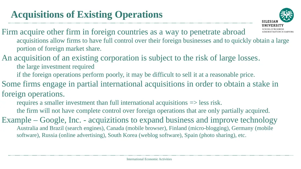 International Economic Activities Ing. Jana - slide 22 of 25