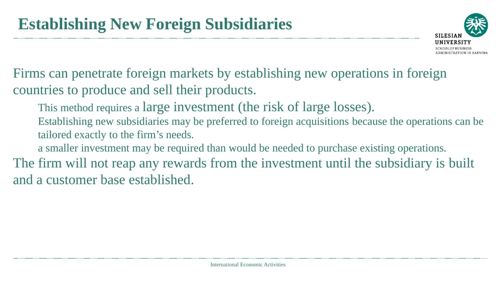 International Economic Activities Ing. Jana - slide 23 of 25