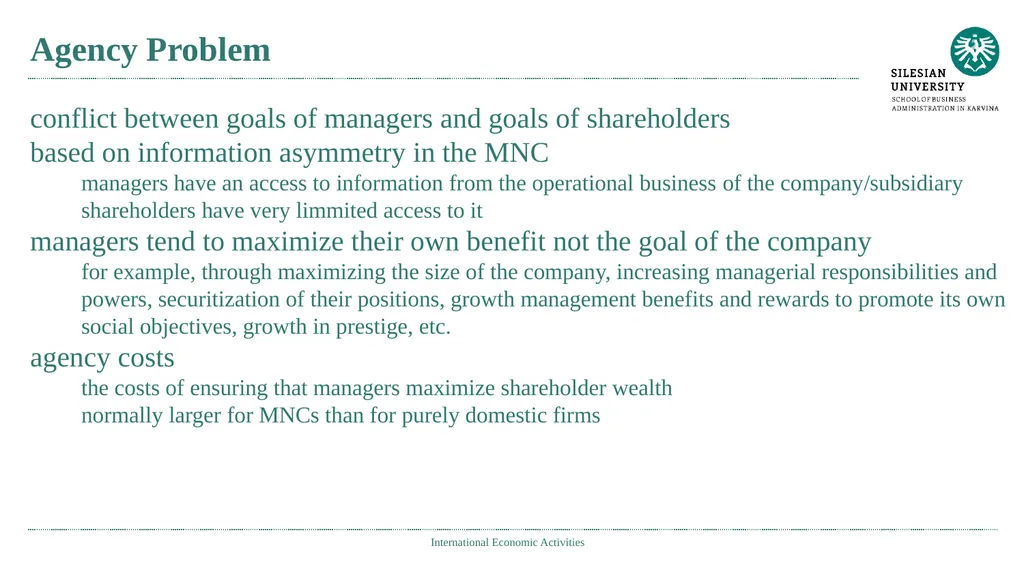 International Economic Activities Ing. Jana - slide 5 of 25