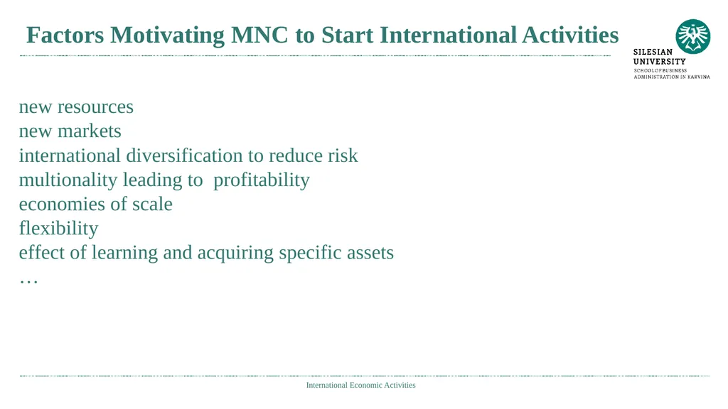 International Economic Activities Ing. Jana - slide 15 of 25