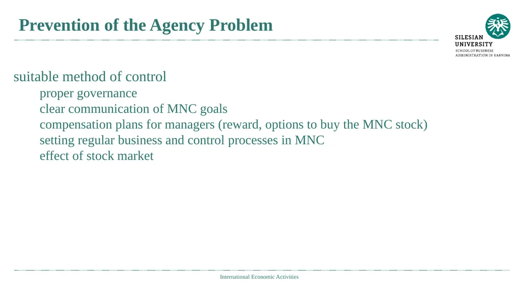 International Economic Activities Ing. Jana - slide 6 of 25