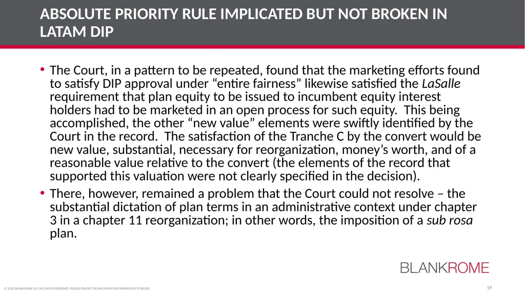American College of Bankruptcy Fall Program (Third - slide 19 of 28