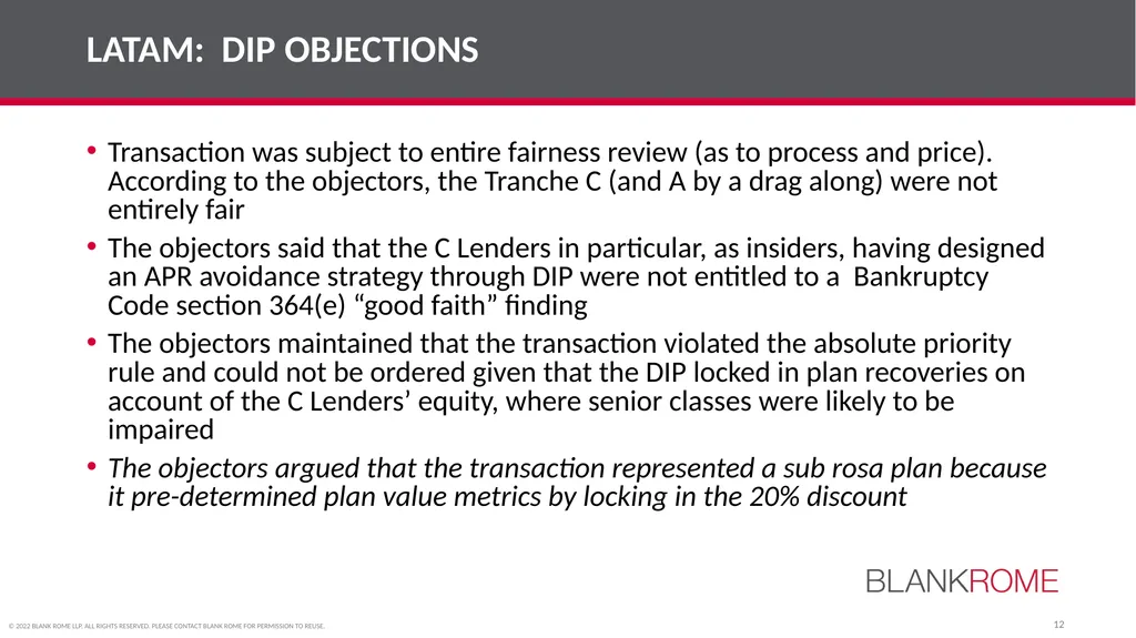 American College of Bankruptcy Fall Program (Third - slide 12 of 28