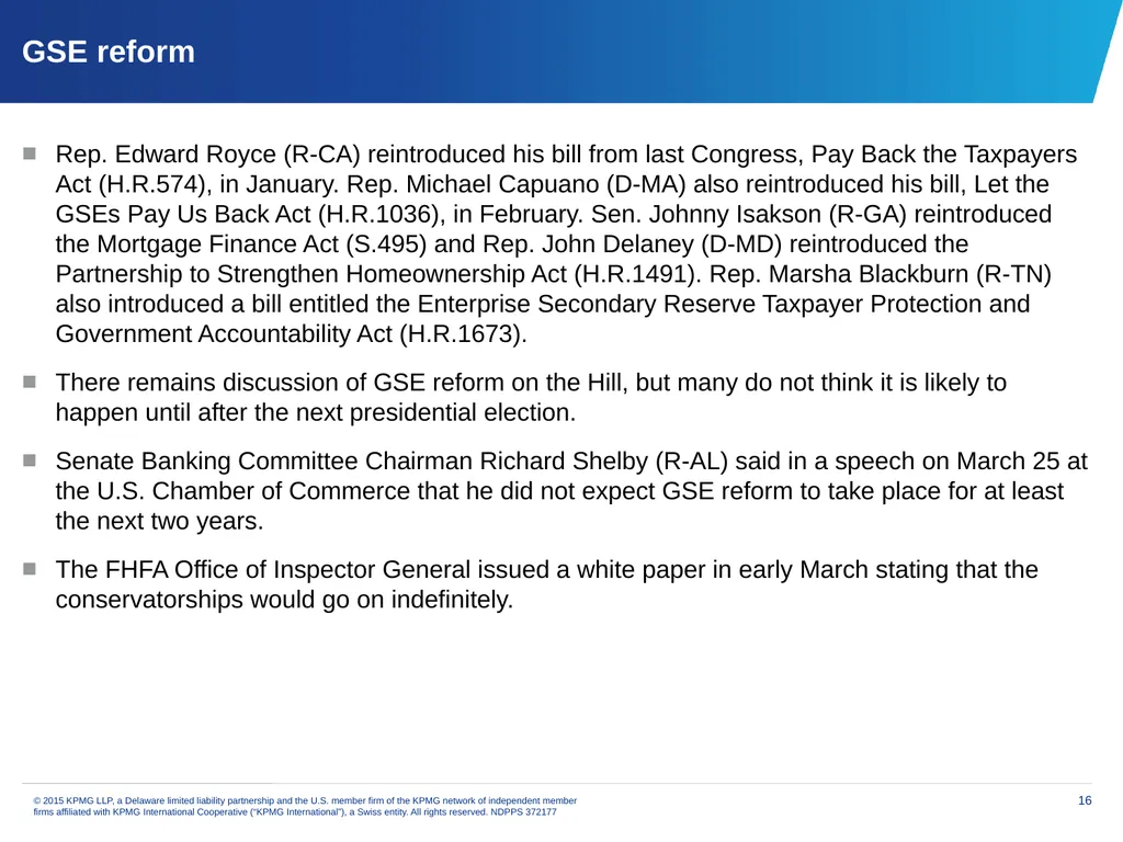 Financial services issues update Priya Dayananda - slide 16 of 19