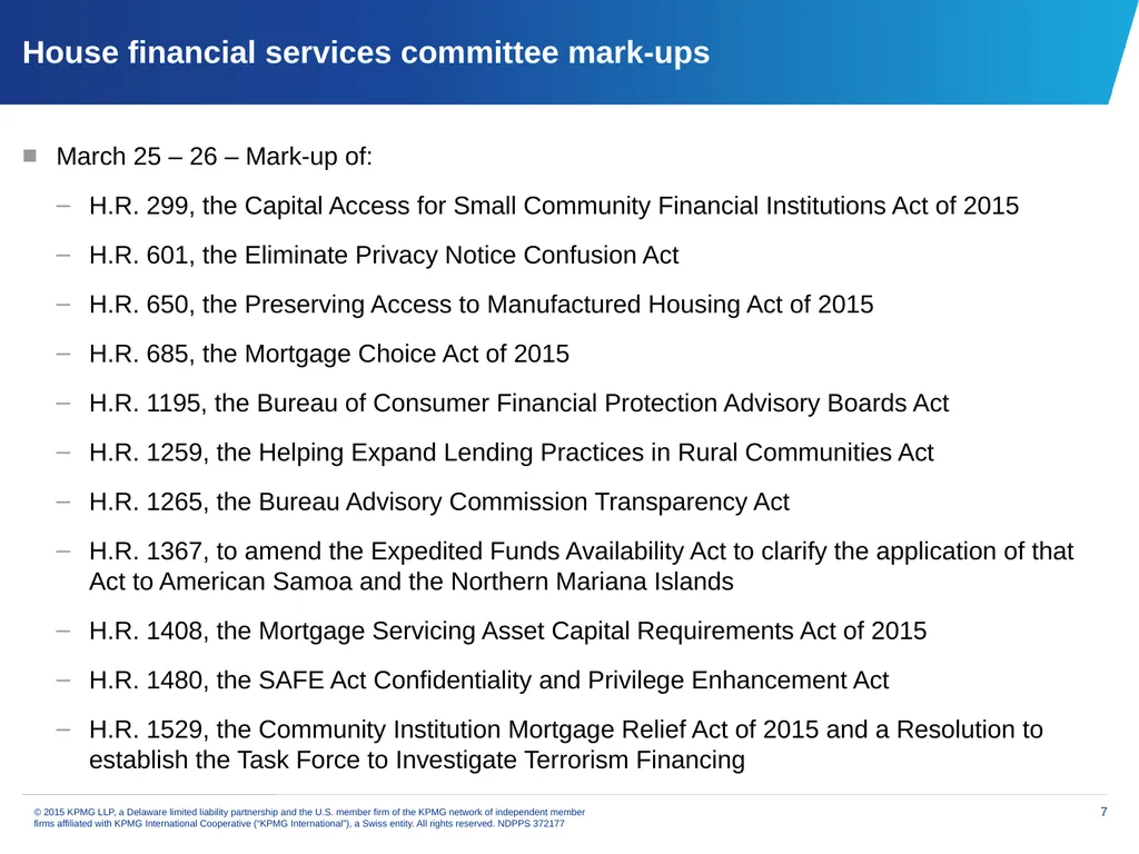 Financial services issues update Priya Dayananda - slide 7 of 19