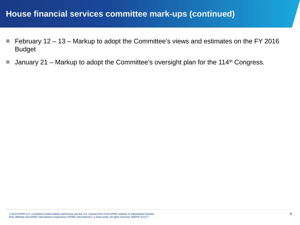Financial services issues update Priya Dayananda - slide 8 of 19