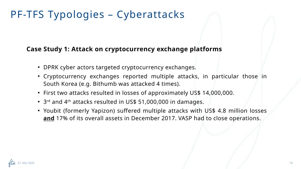 AML Tuesday’s Session #13 on: PF-TFS, Typologies, - slide 18 of 24