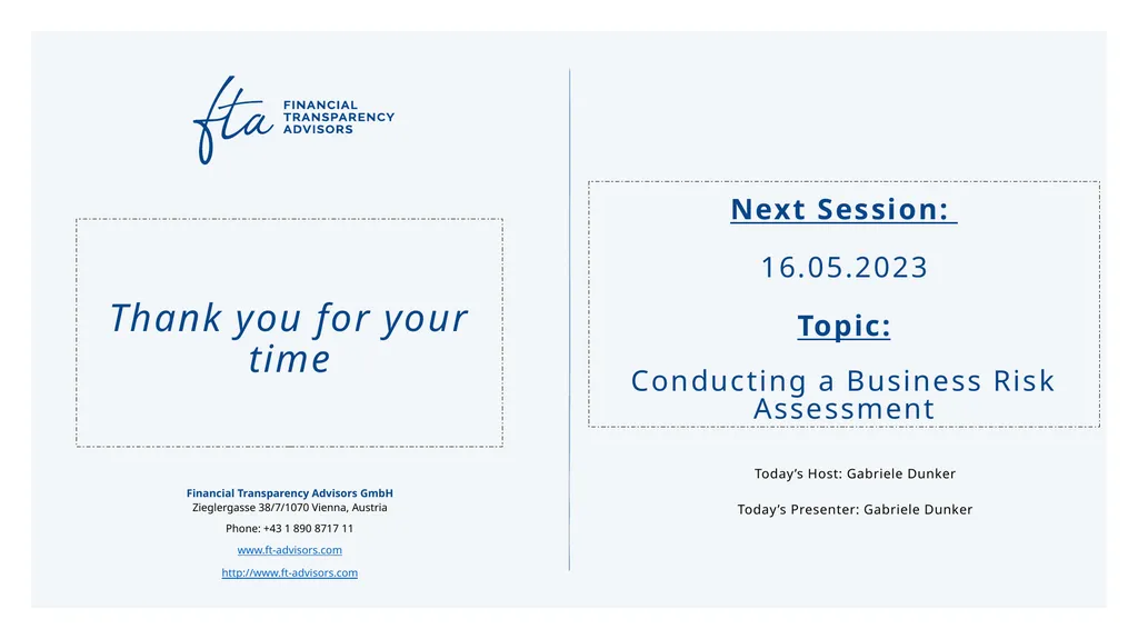 AML Tuesday’s Session #13 on: PF-TFS, Typologies, - slide 24 of 24