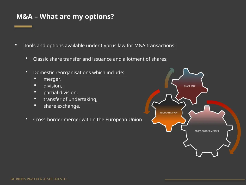 Cyprus Mergers & Acquisitions – What are your - slide 3 of 10