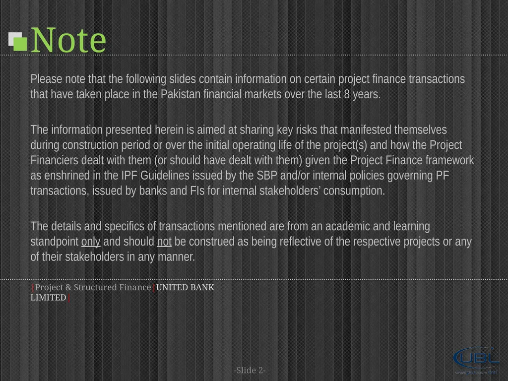 A Project Financier's Standpoint |Risk Assessment - slide 2 of 18