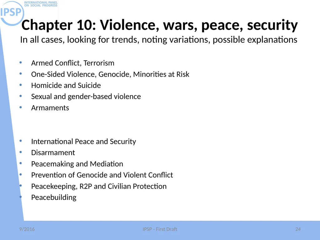International Panel on Social Progress First draft - slide 24 of 52