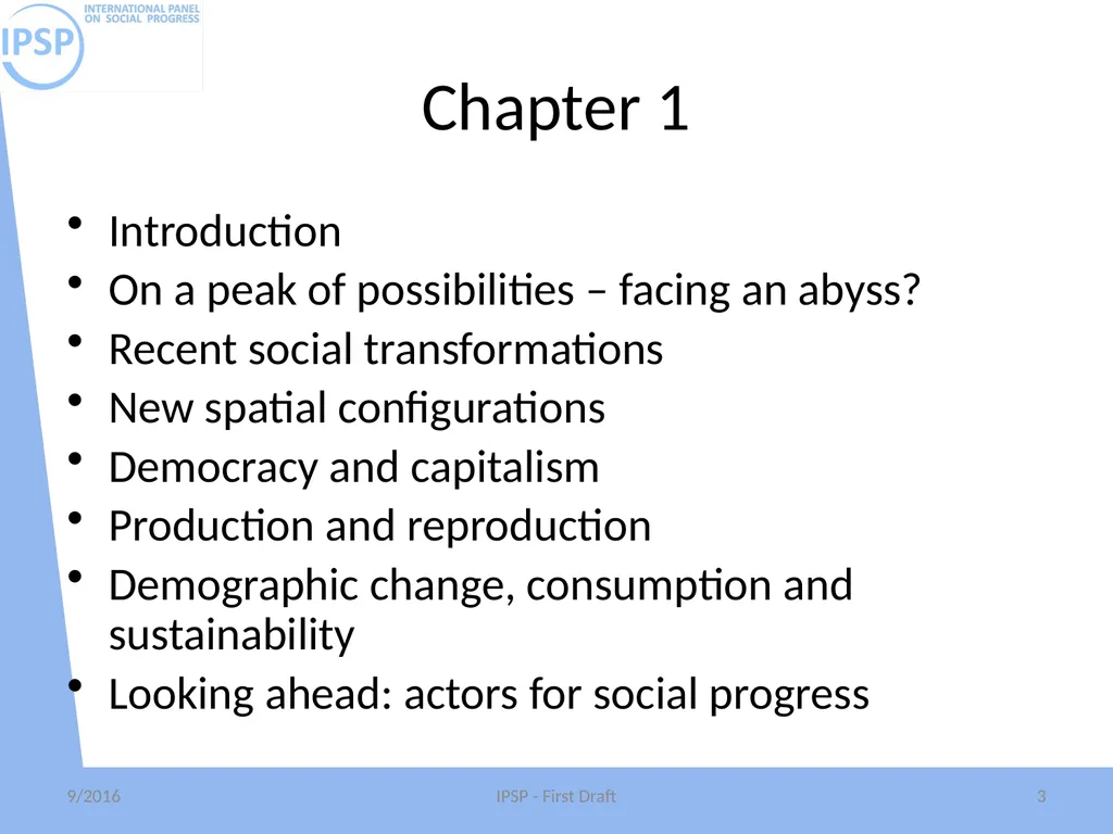 International Panel on Social Progress First draft - slide 3 of 52