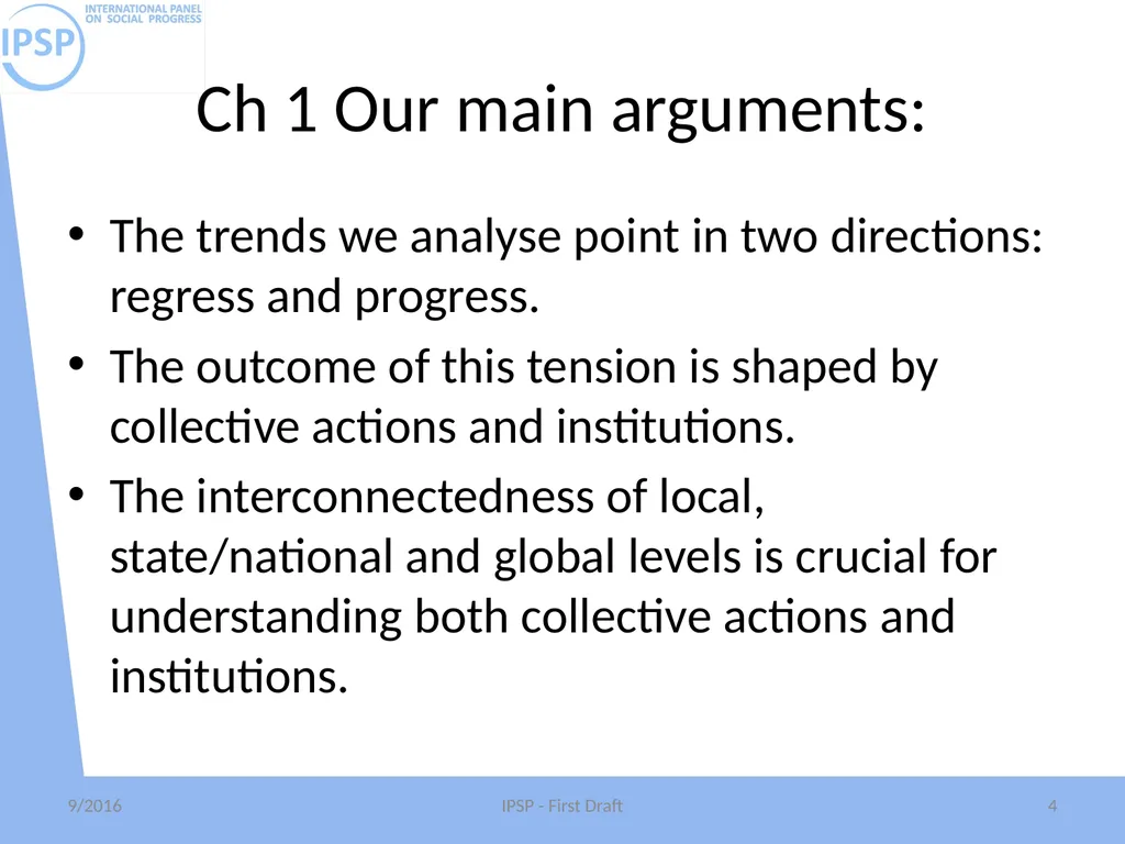 International Panel on Social Progress First draft - slide 4 of 52