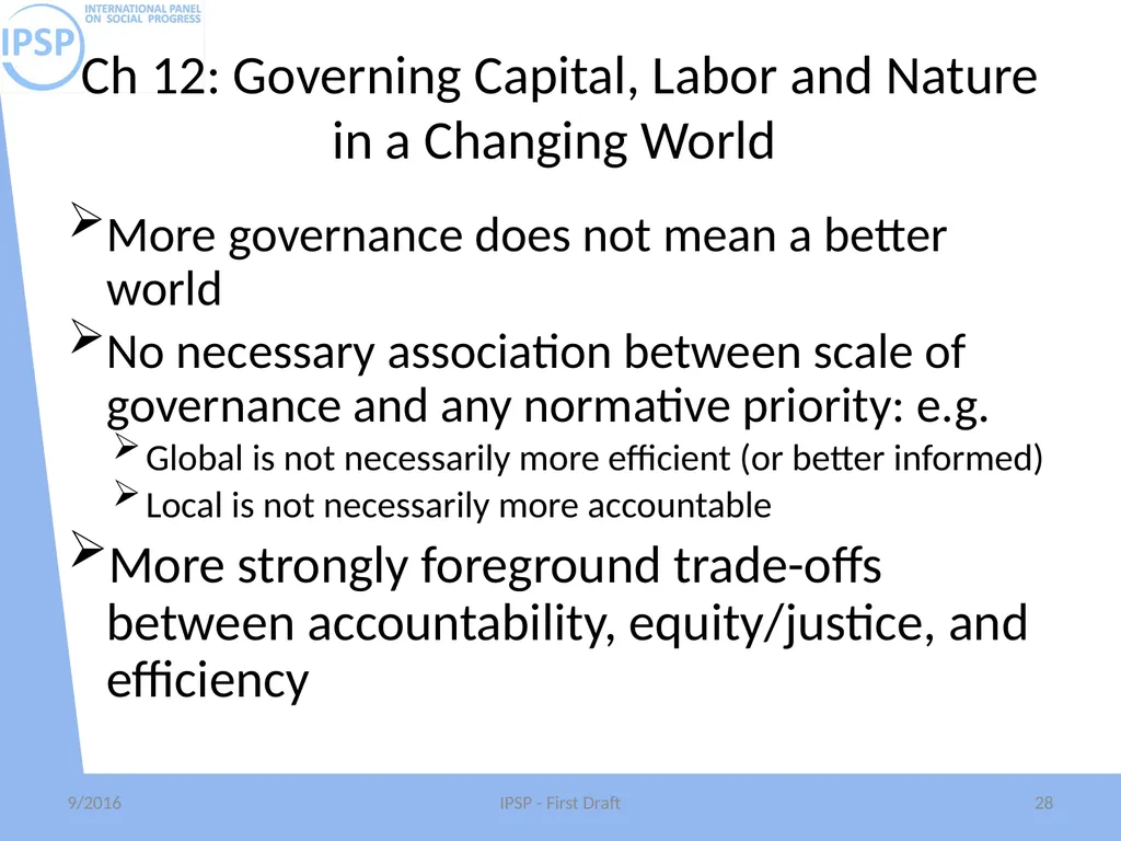 International Panel on Social Progress First draft - slide 28 of 52