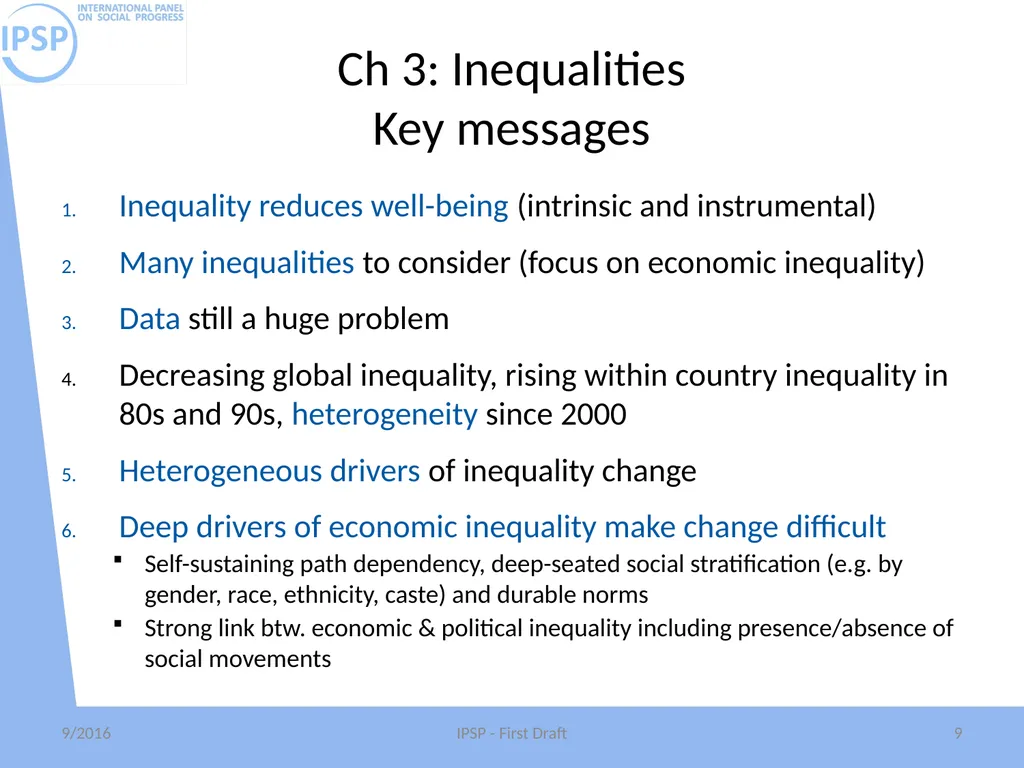 International Panel on Social Progress First draft - slide 9 of 52