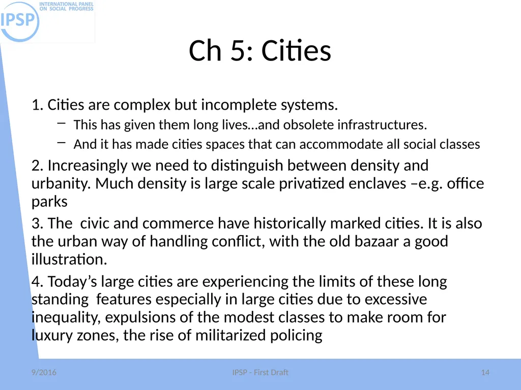 International Panel on Social Progress First draft - slide 14 of 52