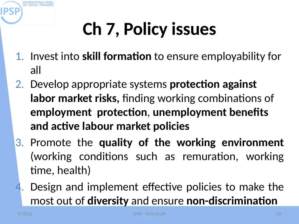 International Panel on Social Progress First draft - slide 19 of 52