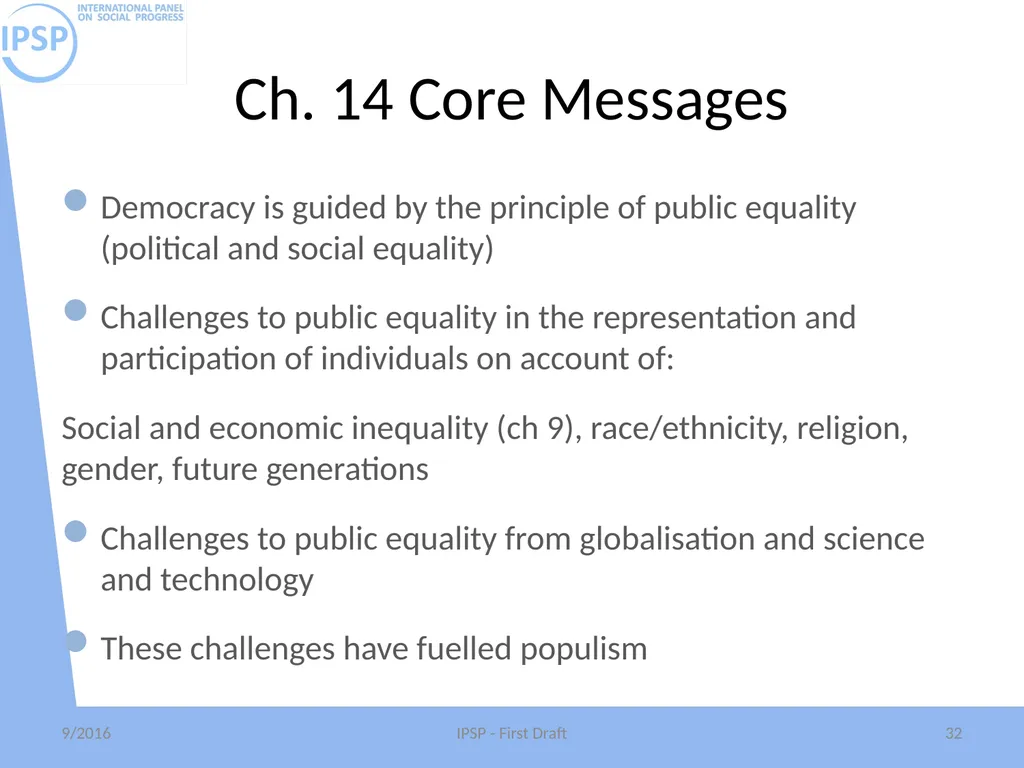 International Panel on Social Progress First draft - slide 32 of 52