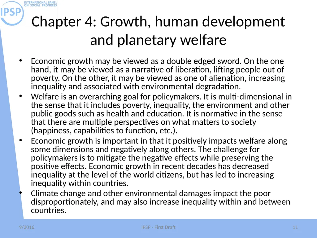International Panel on Social Progress First draft - slide 11 of 52
