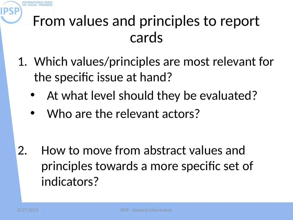 International Panel on Social Progress First draft - slide 8 of 52