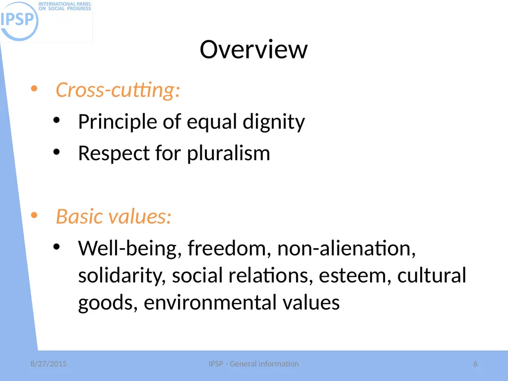 International Panel on Social Progress First draft - slide 6 of 52