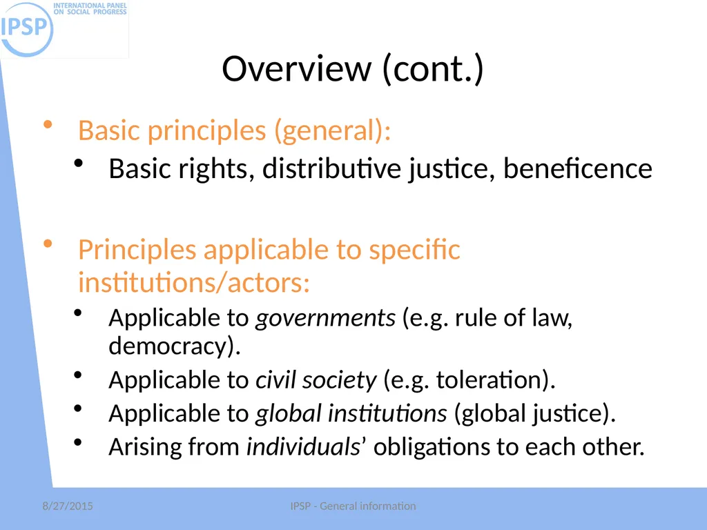 International Panel on Social Progress First draft - slide 7 of 52