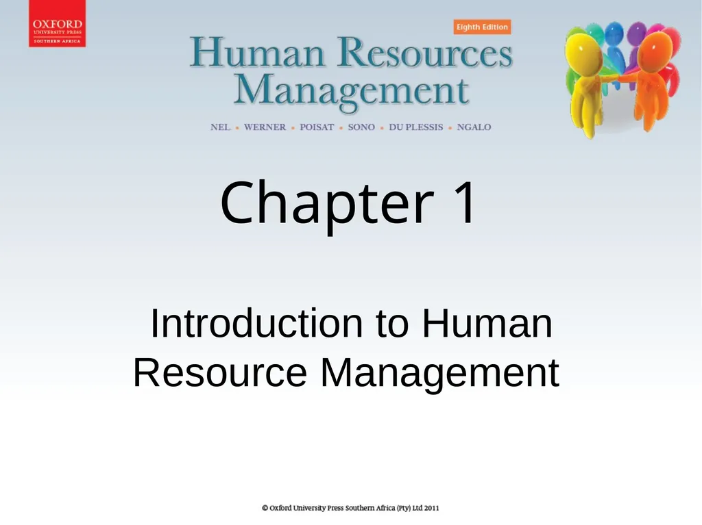 Chapter 1 Introduction to Human Resource